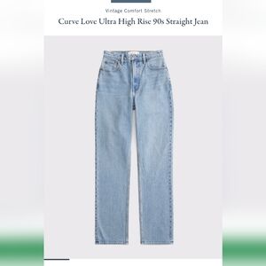 Abercrombie & Fitch the '90s straight ultra high-rise curve. Love, jeans